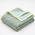 Pony Trail print hand block-printed reversible cotton voile kids quilt (razai) – hero/folded