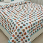 Sunshine print hand block-printed reversible cotton voile kids quilt (razai) – lifestyle - play mat