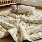 Submarine print hand block-printed reversible cotton voile kids quilt (razai) – additional lifestyle
