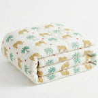 Tiger Jungle Print Reversible Cotton Quilt (Razai)