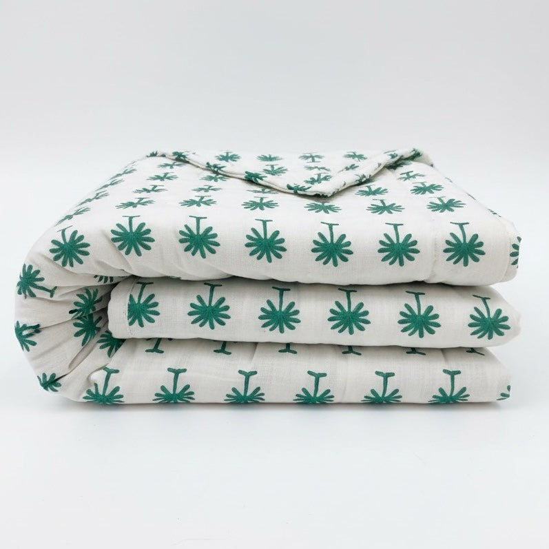Tiger Jungle Print Reversible Cotton Quilt (Razai)