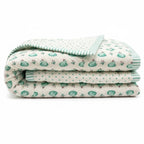 Frog Pond print hand block-printed reversible cotton voile kids quilt (razai) – reverse side