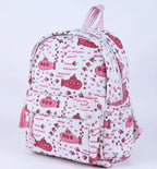 Submarine print hand block-printed cotton kids backpack – flat front, studio
