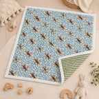 PEXX monkey print reversible cotton baby quilt, 100 x 100 cm — hero full quilt