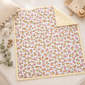 PEXX bunny floral print reversible cotton baby quilt, 100 x 100 cm — hero full quilt
