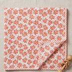 Bear & Circus Animal print hand block-printed cotton muslin baby swaddle set – print B flat lay