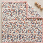 Bear & Circus Animal print hand block-printed cotton muslin baby swaddle set – hero – set together