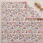 Bear & Circus Animal print hand block-printed cotton muslin baby swaddle set