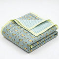 Pony Trail print hand block-printed reversible cotton voile kids quilt (razai) – hero/folded