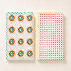 Sunburst & Polka Dot print hand block-printed cotton muslin baby swaddle set