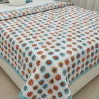 Sunshine print hand block-printed reversible cotton voile kids quilt (razai) – lifestyle - play mat