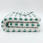 Tiger Jungle print hand block-printed reversible cotton voile kids quilt (razai) – reverse side